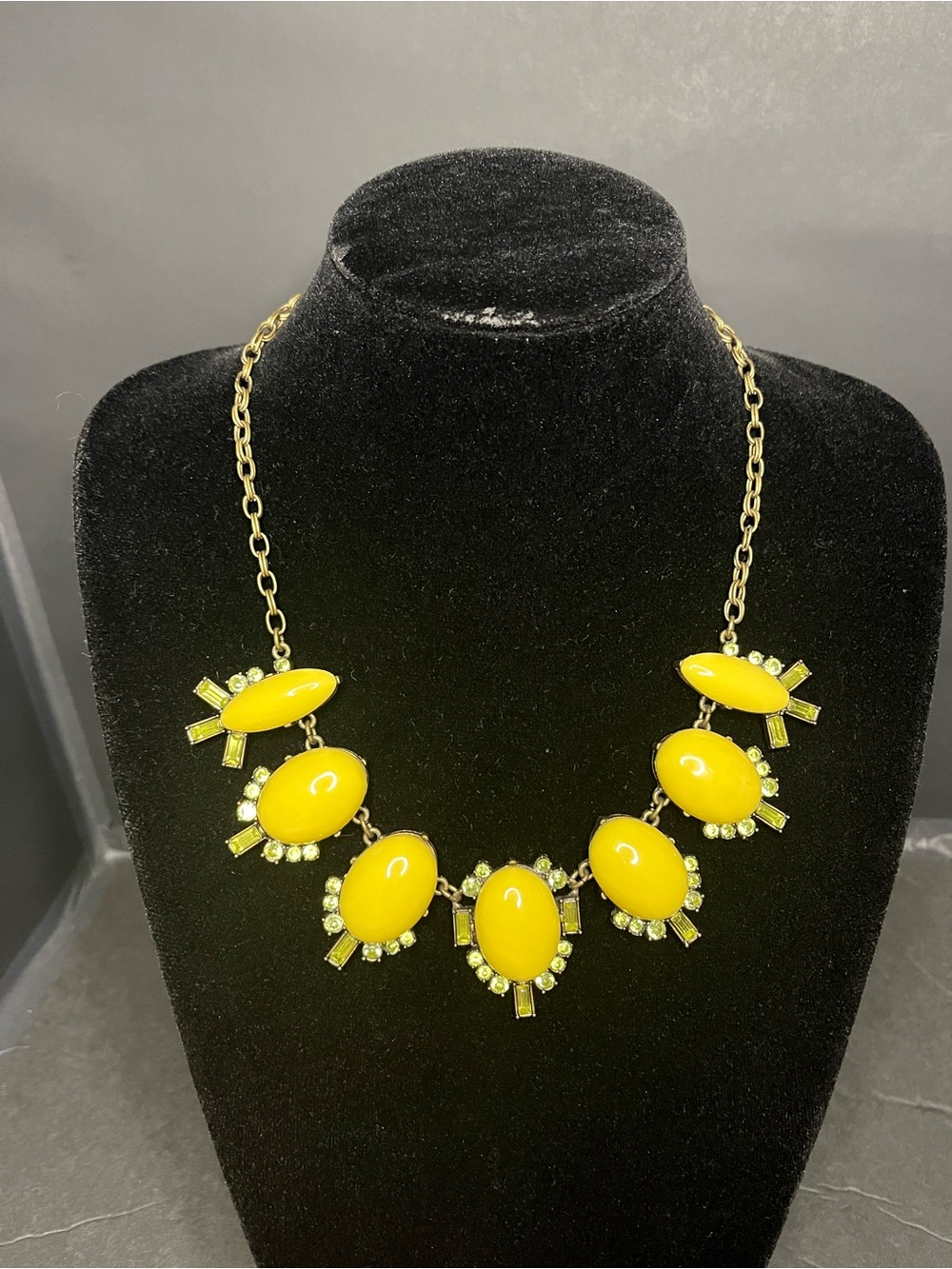 J. Crew Yellow Gemstone Bib Necklace